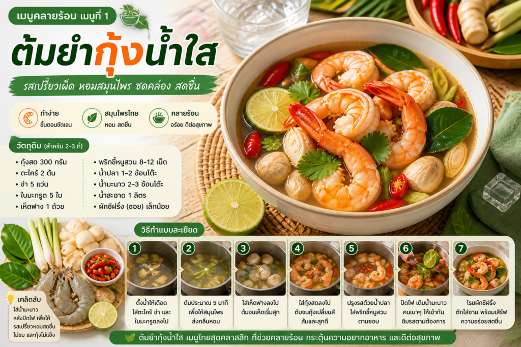 เมนูอาหารคลายร้อน