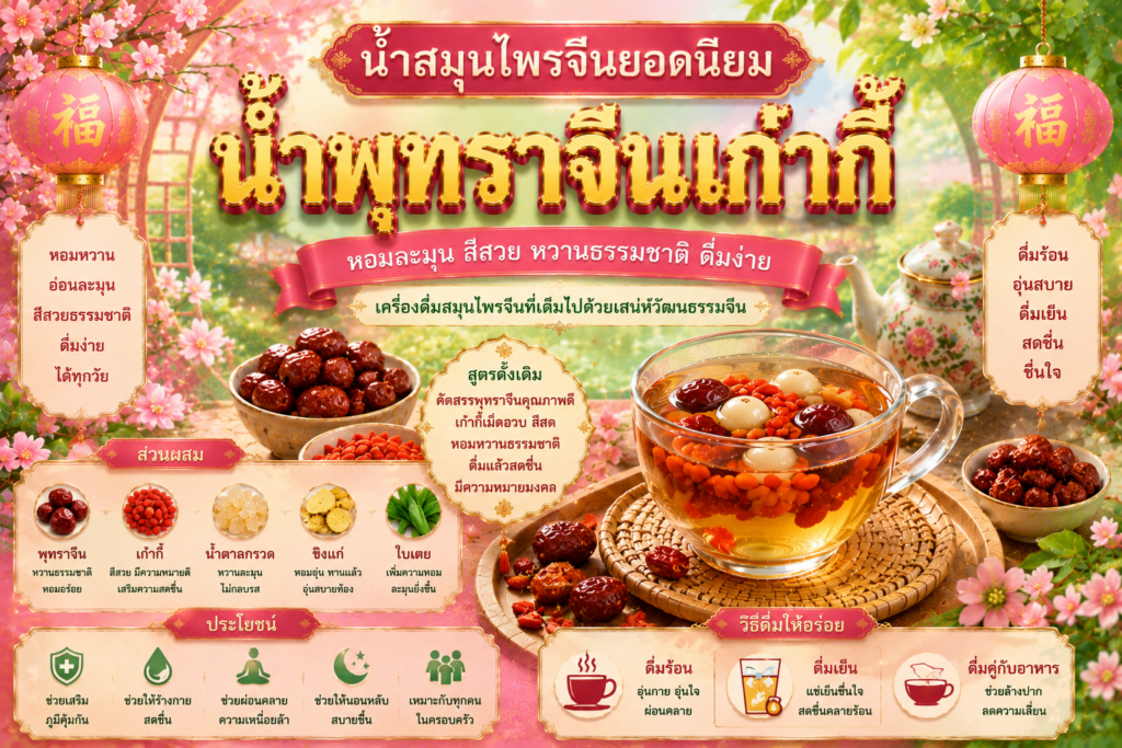 น้ำสมุนไพรจีนยอดนิยม 