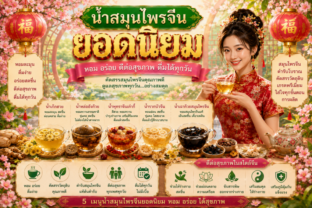 น้ำสมุนไพรจีนยอดนิยม 