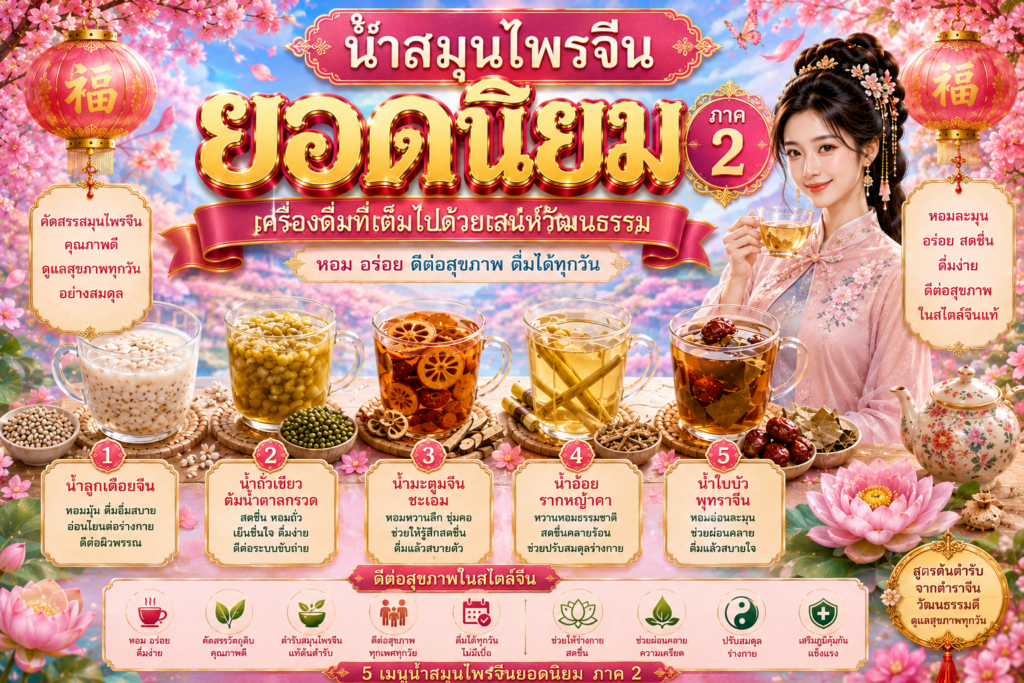 น้ำสมุนไพรจีนยอดนิยม