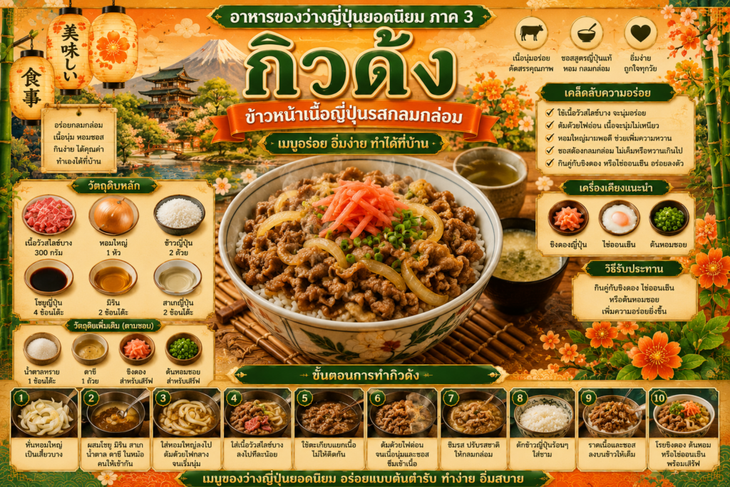 อาหารญี่ปุ่นยอดนิยม