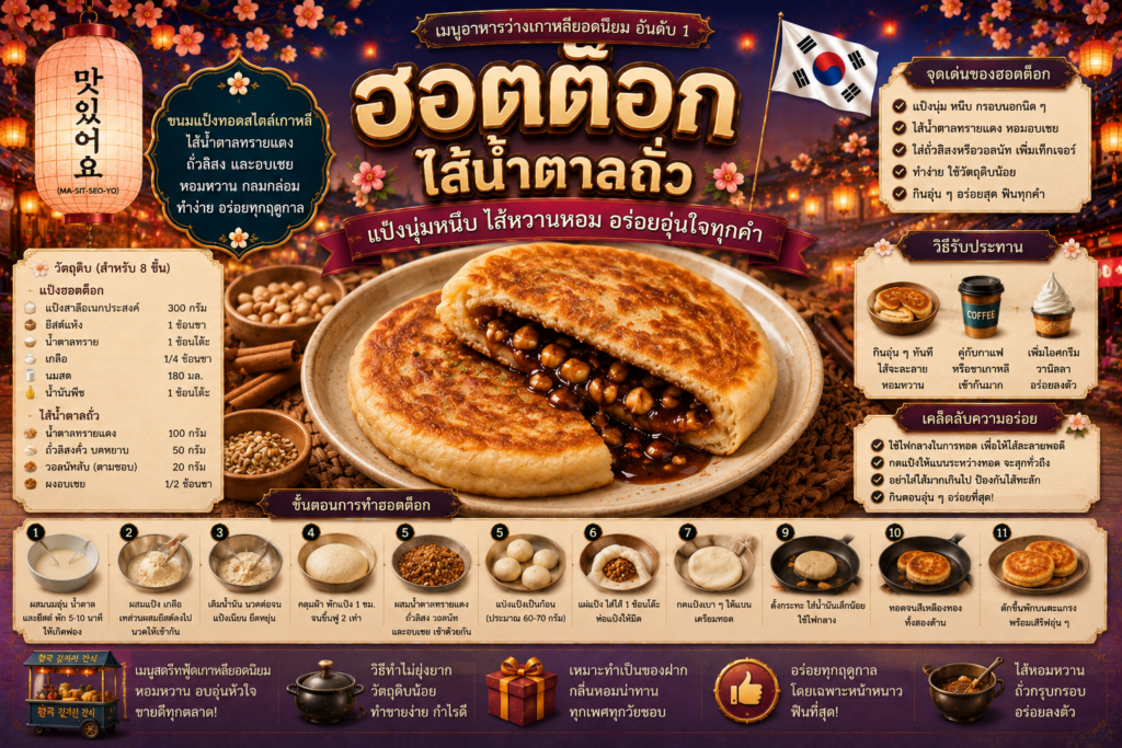 อาหารว่างเกาหลียอดนิยม 