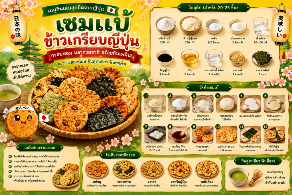 อาหารว่างญี่ปุ่นยอดนิยม