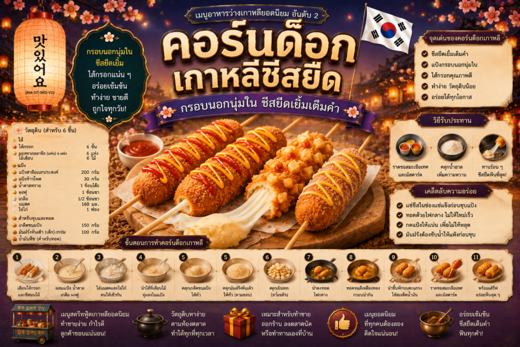 อาหารว่างเกาหลียอดนิยม 