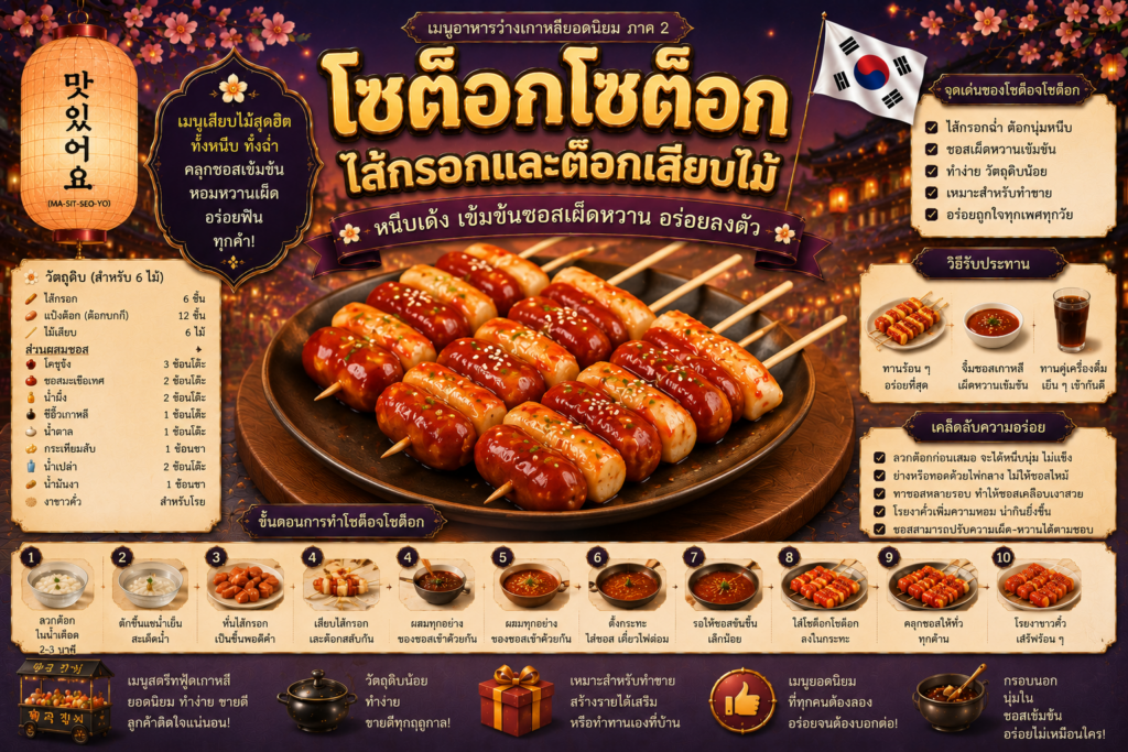 อาหารว่างเกาหลียอดนิยม