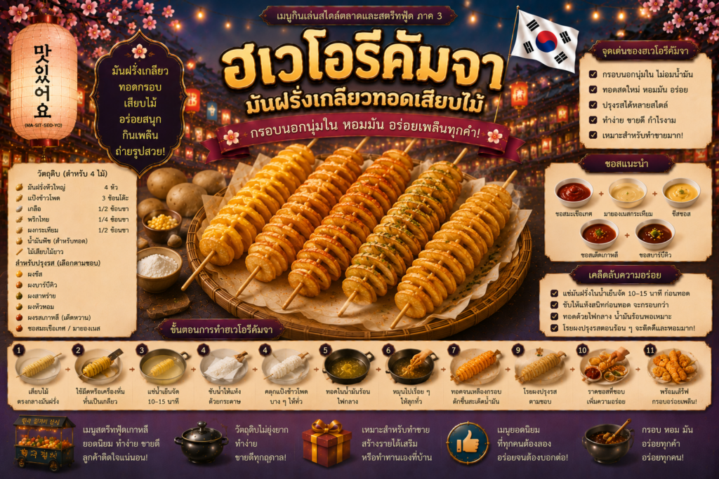 อาหารว่างเกาหลียอดนิยม
