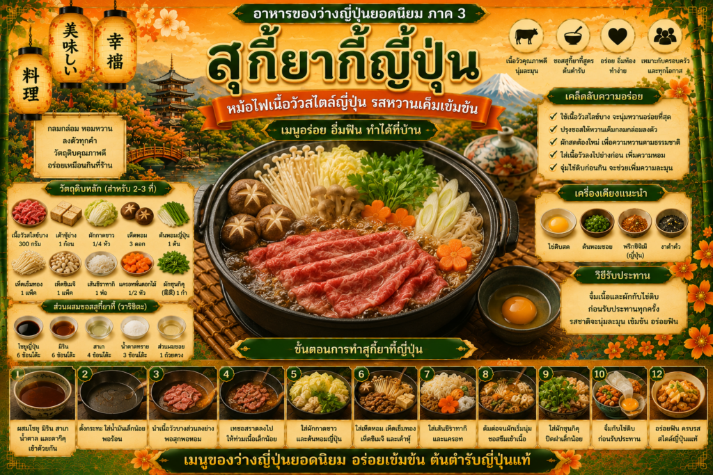 อาหารญี่ปุ่นยอดนิยม