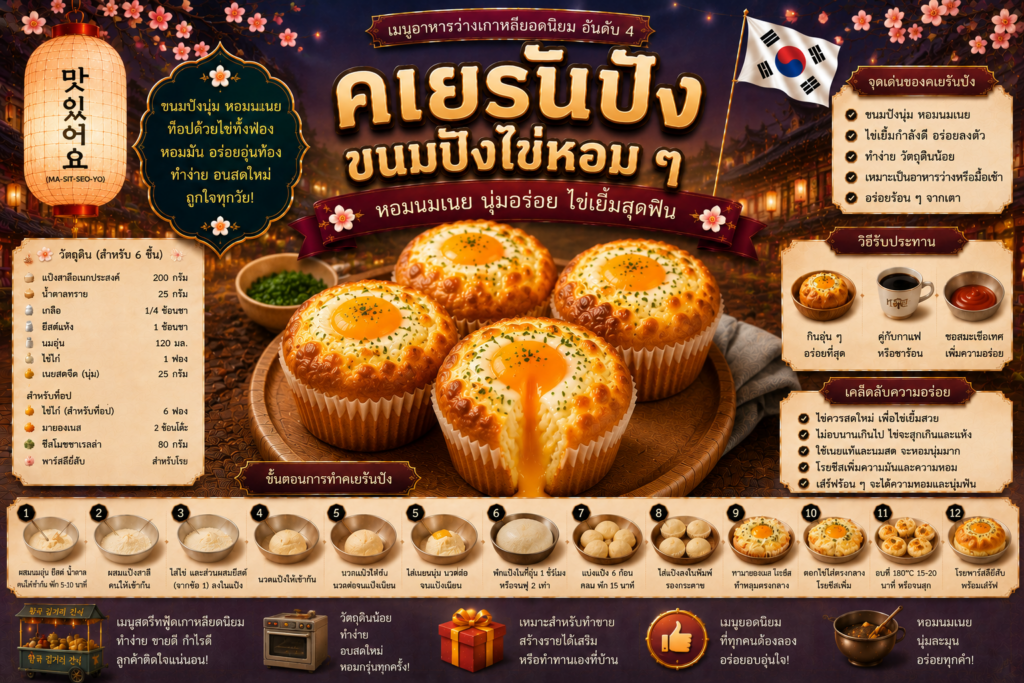 อาหารว่างเกาหลียอดนิยม