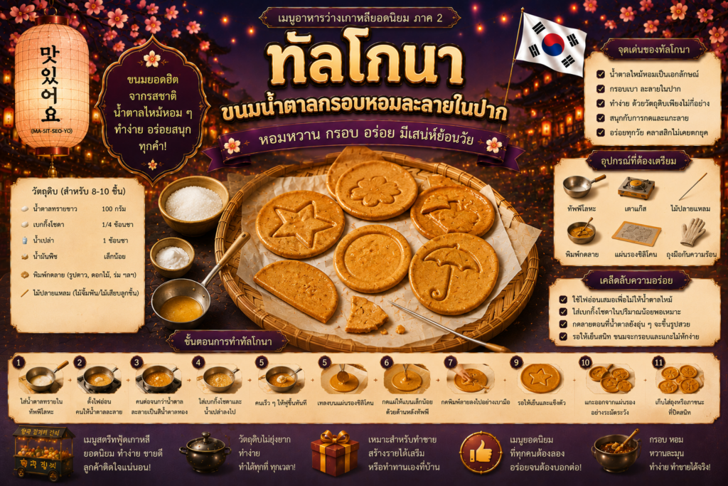อาหารว่างเกาหลียอดนิยม