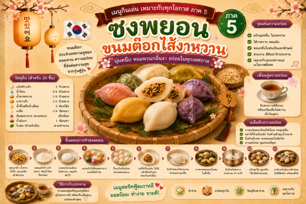 อาหารว่างเกาหลียอดนิยม
