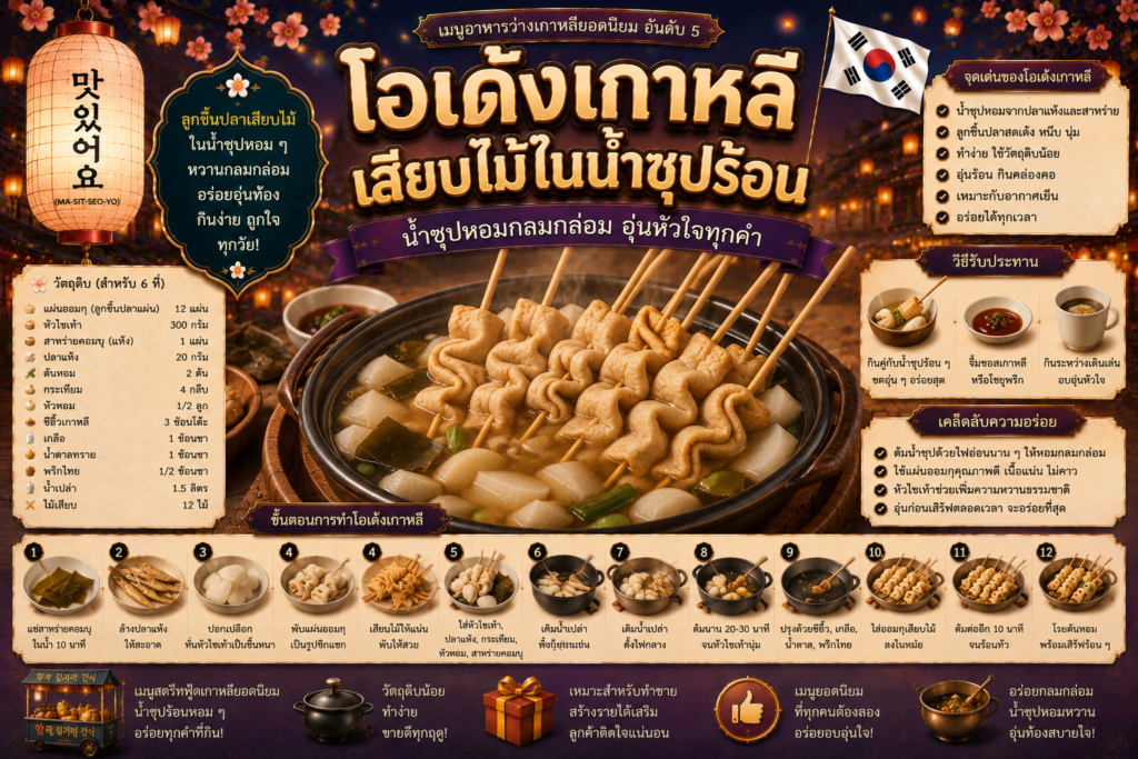 อาหารว่างเกาหลียอดนิยม