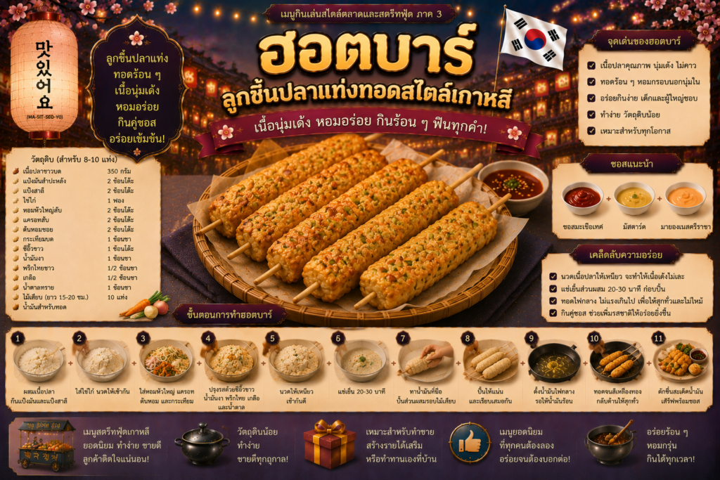 อาหารว่างเกาหลียอดนิยม