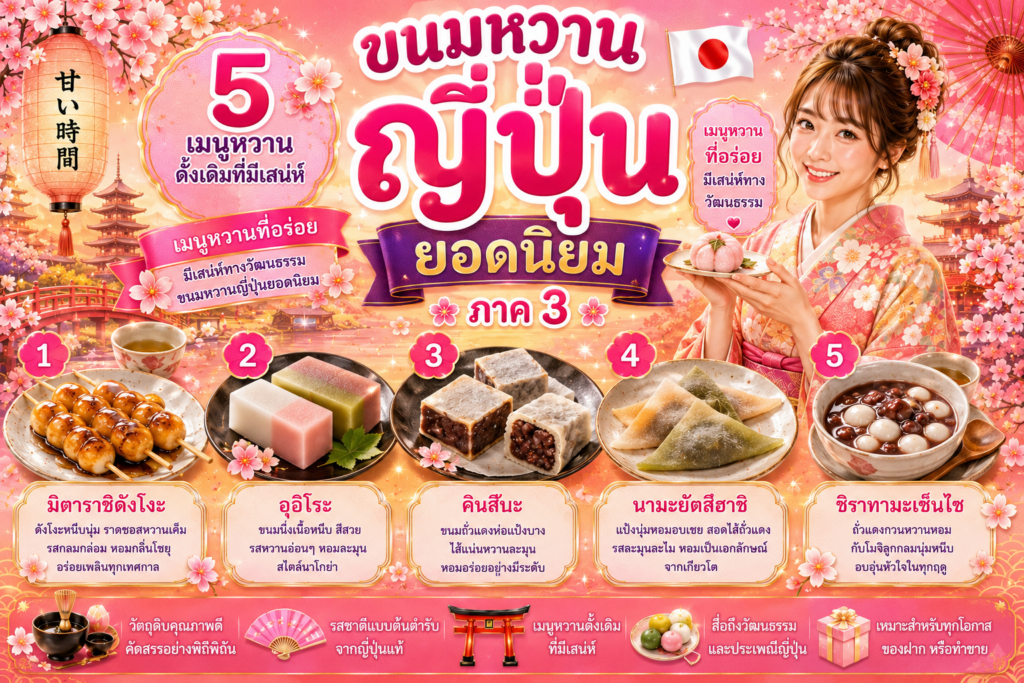 ขนมหวานญี่ปุ่นยอดนิยม