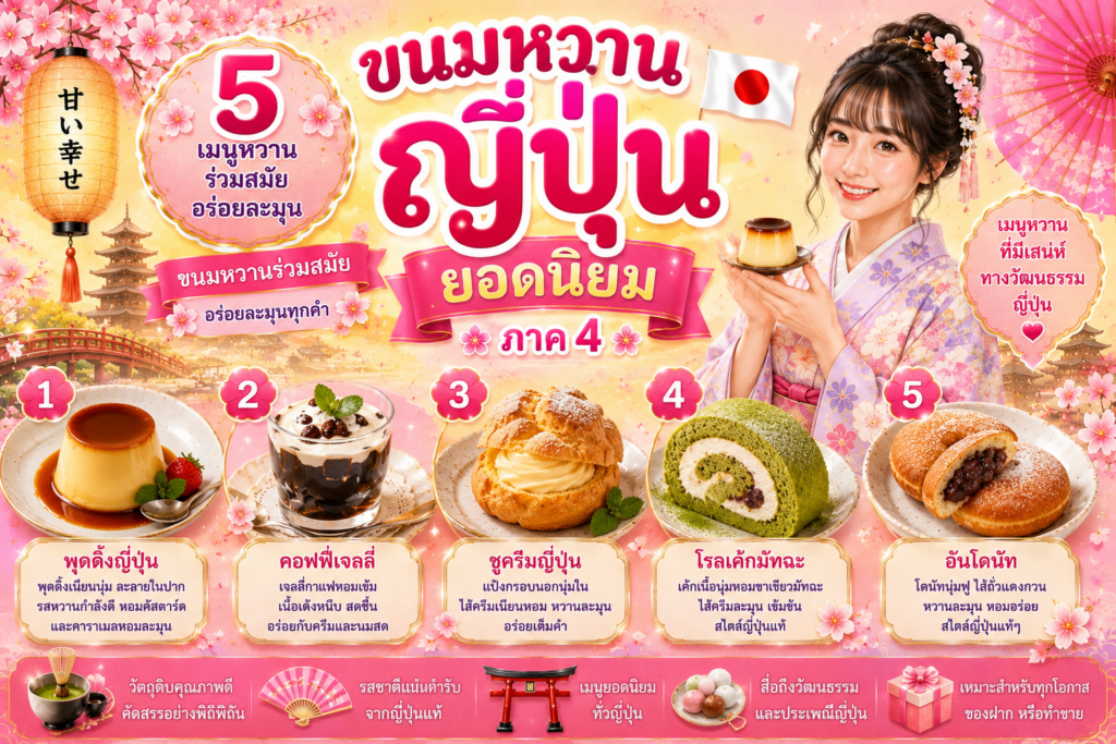 ขนมหวานญี่ปุ่นยอดนิยม