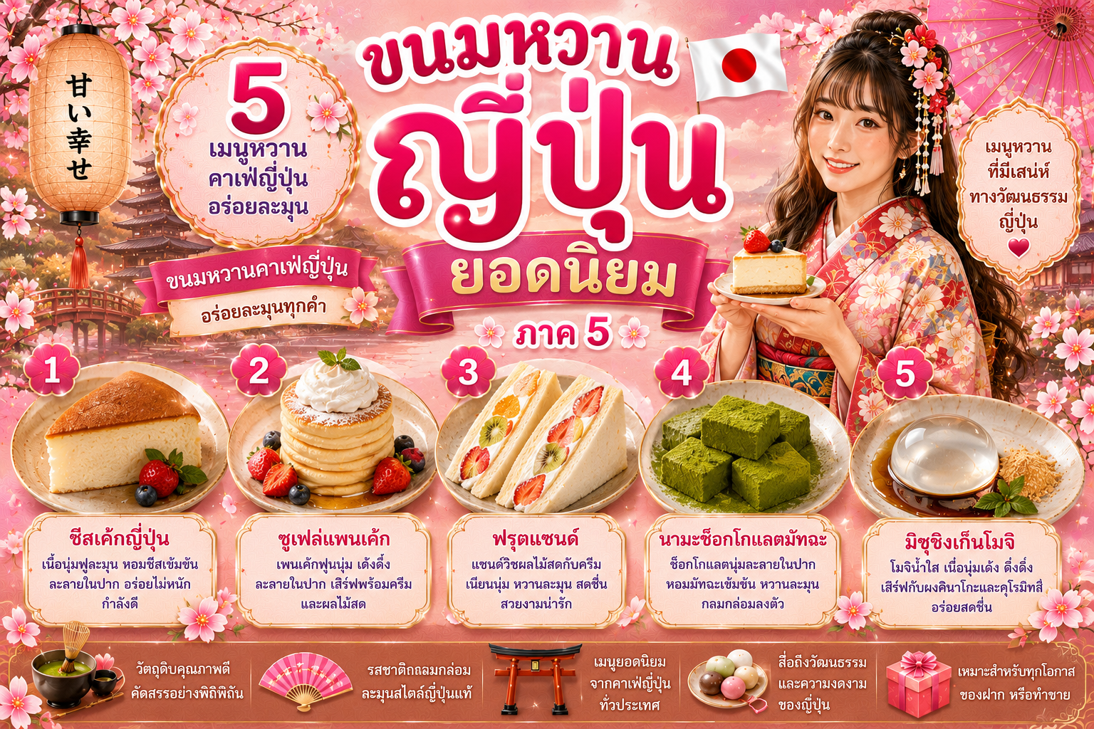 ขนมหวานญี่ปุ่นยอดนิยม