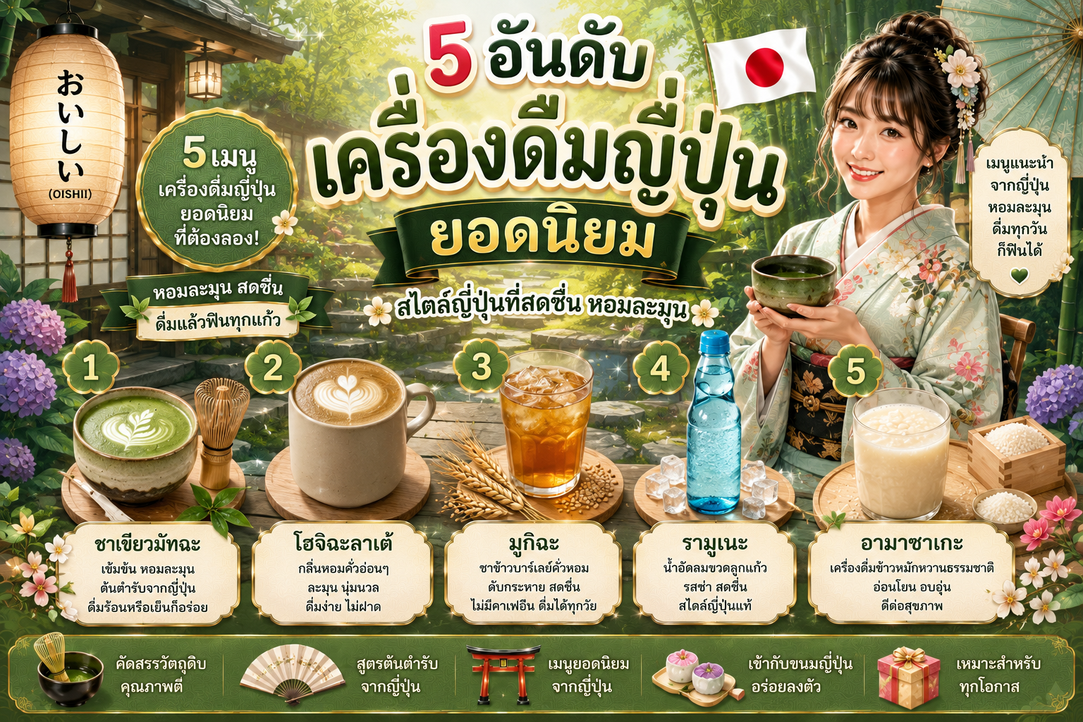 เครื่องดื่มญี่ปุ่นยอดนิยม