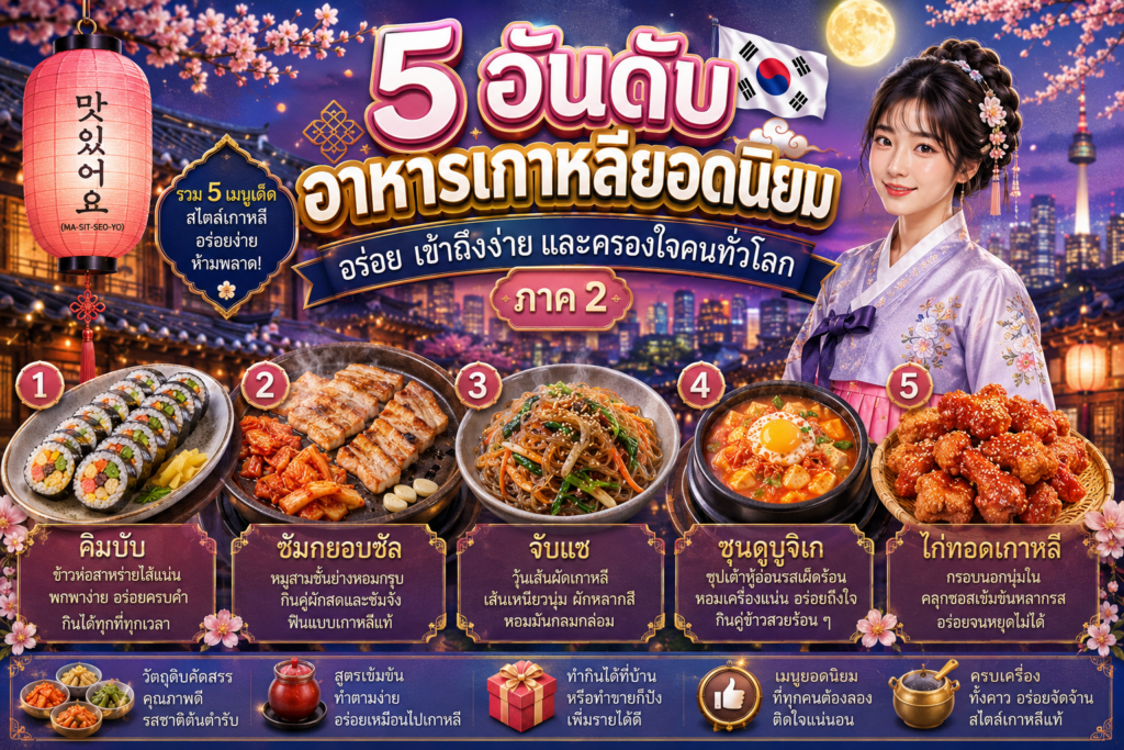 อาหารเกาหลียอดนิยม