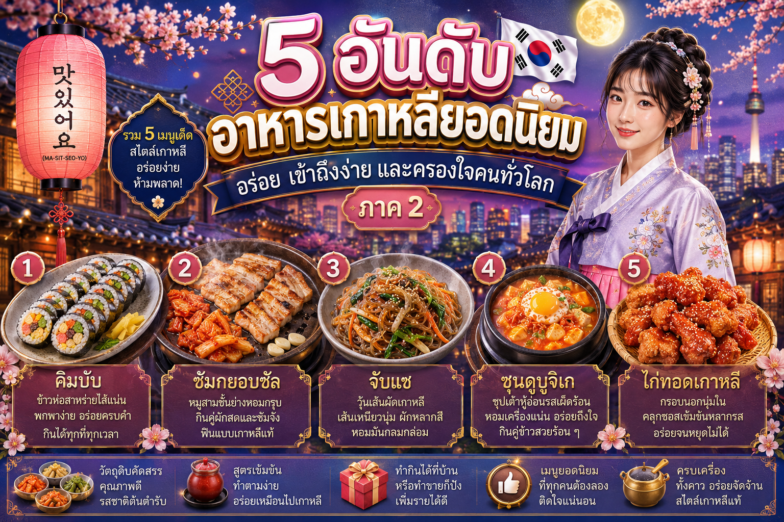 อาหารเกาหลียอดนิยม