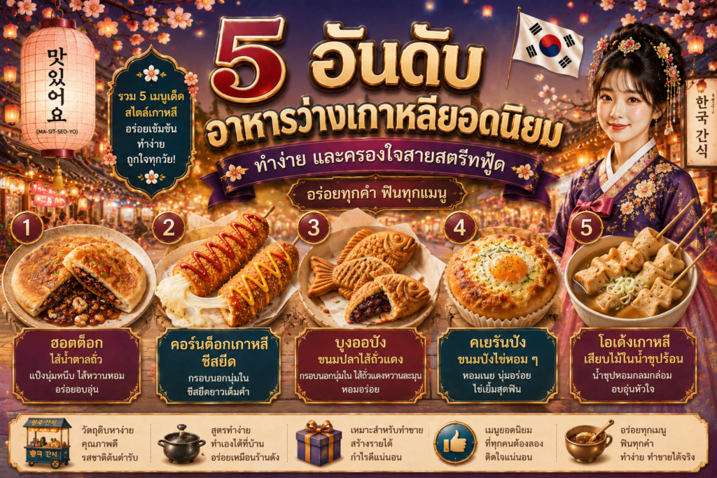 อาหารว่างเกาหลียอดนิยม