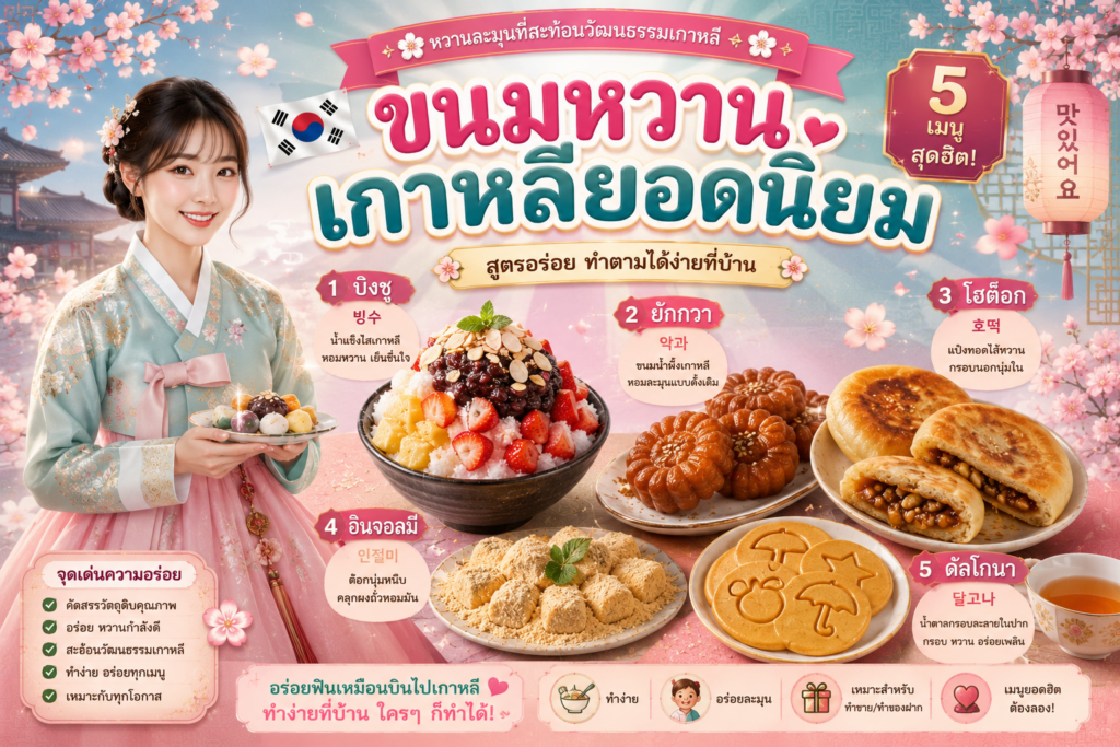 ขนมหวานเกาหลียอดนิยม
