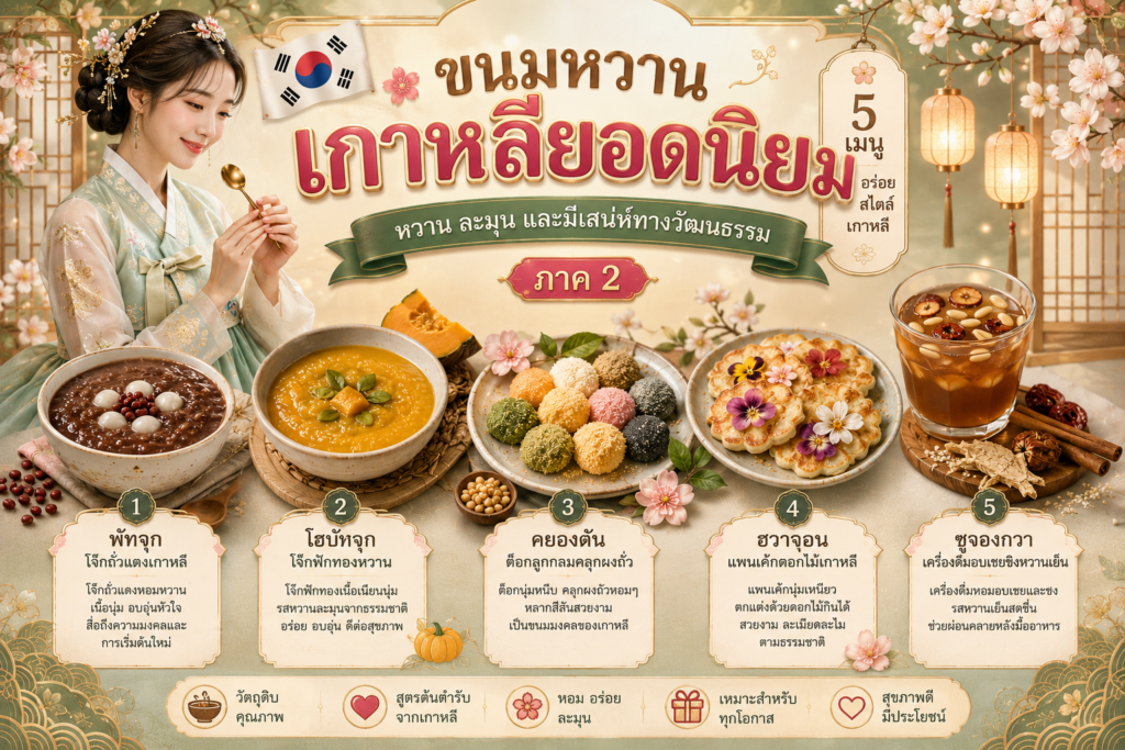 ขนมหวานเกาหลียอดนิยม