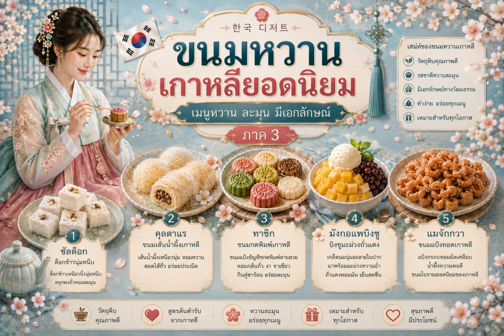 ขนมหวานเกาหลียอดนิยม