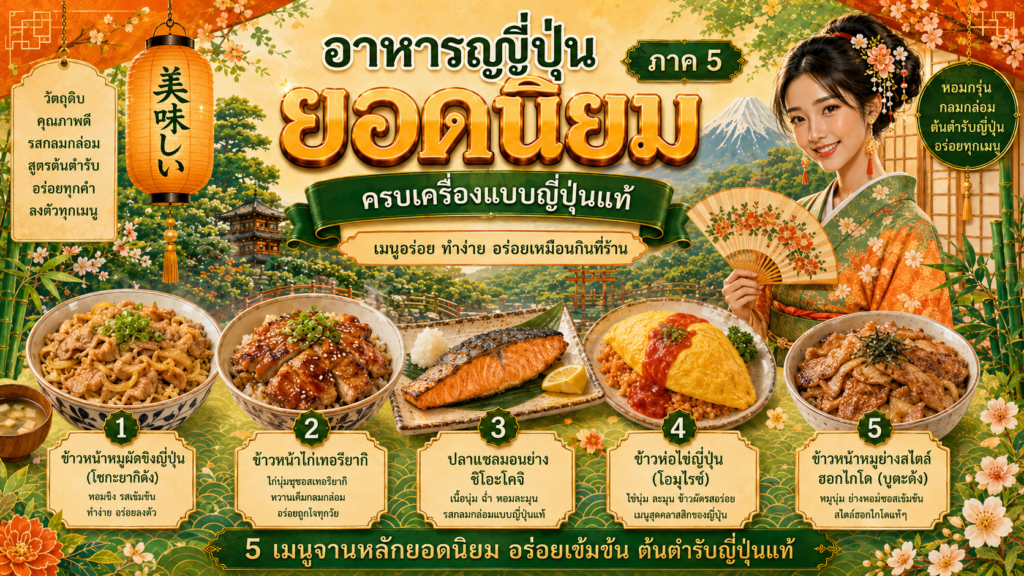 อาหารญี่ปุ่นยอดนิยม