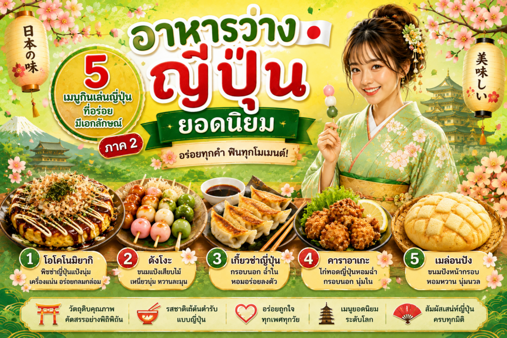 อาหารว่างญี่ปุ่นยอดนิยม
