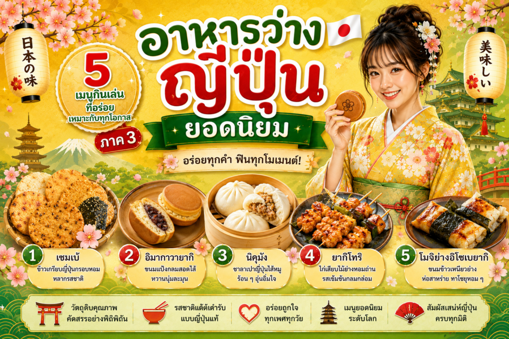 อาหารว่างญี่ปุ่นยอดนิยม