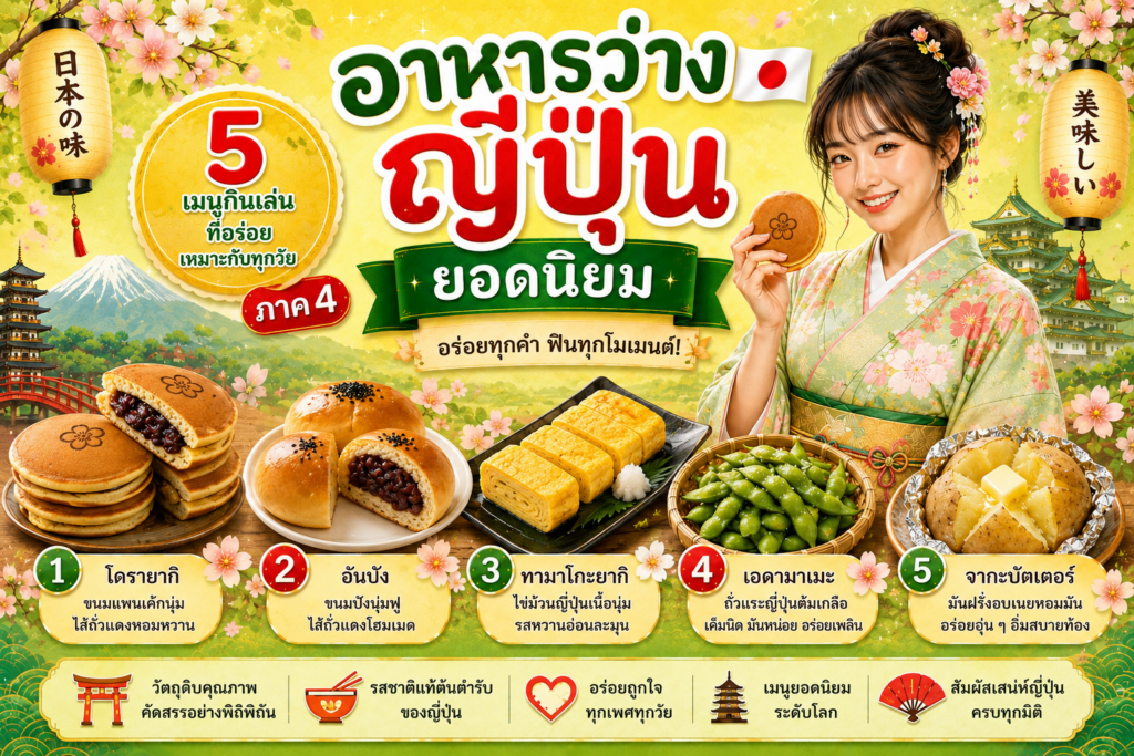 อาหารว่างญี่ปุ่นยอดนิยม