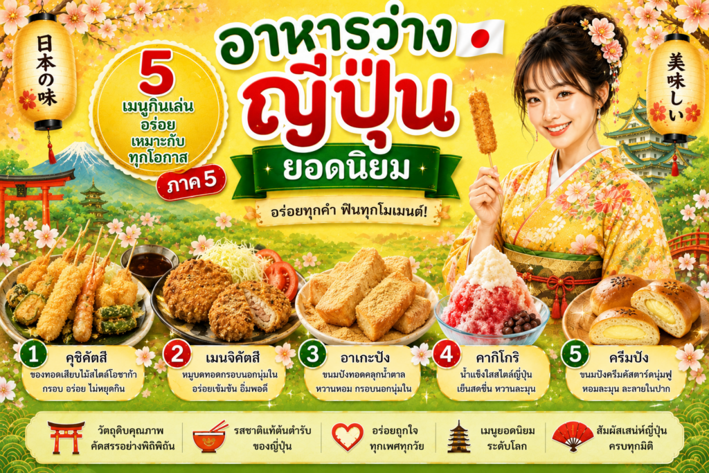 อาหารว่างญี่ปุ่นยอดนิยม