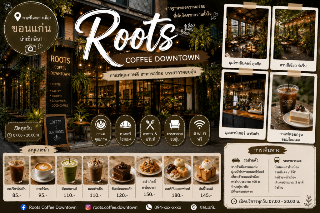 คาเฟ่ขอนแก่นยอดนิยม