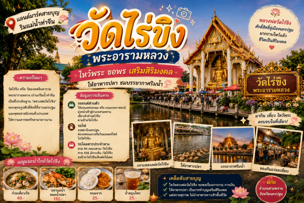 สถานที่ท่องเที่ยวยอดนิยมจังหวัดนครปฐม