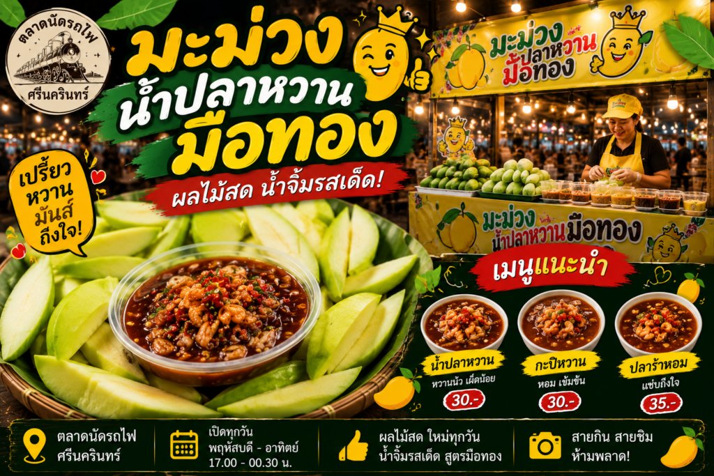 ร้านอาหารตลาดนัดรถไฟ ศรีนครินทร์