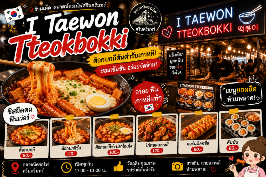 ร้านอาหารตลาดนัดรถไฟ ศรีนครินทร์