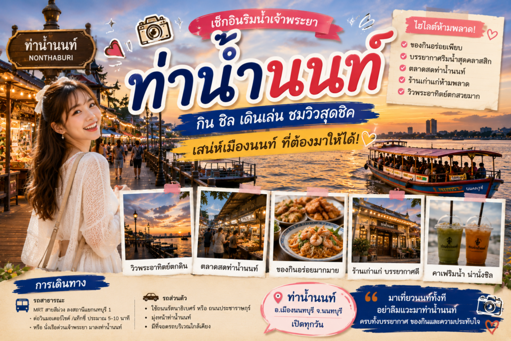 สถานที่ท่องเที่ยวยอดนิยมเมืองนนท์