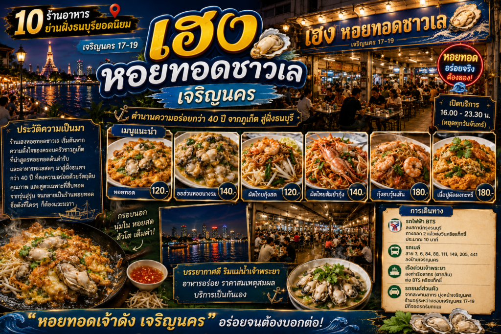 ร้านอาหารฝั่งธนบุรียอดนิยม