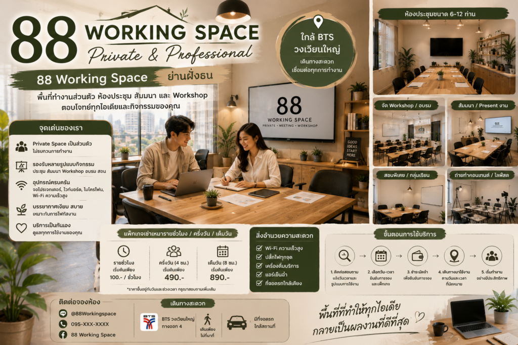 Coworking space ย่านฝั่งธน