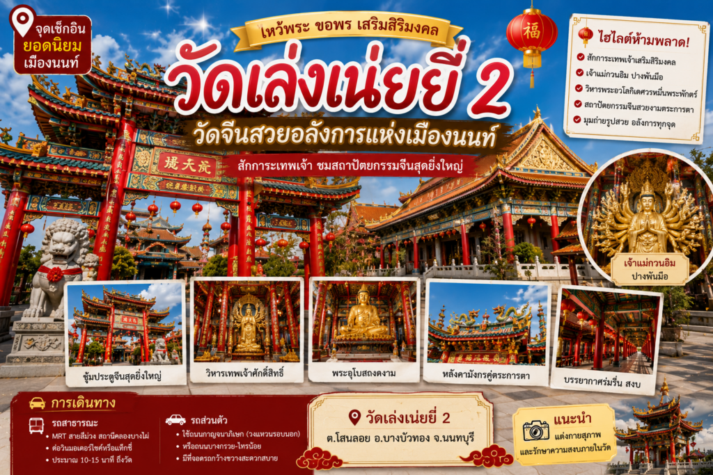 สถานที่ท่องเที่ยวยอดนิยมเมืองนนท์