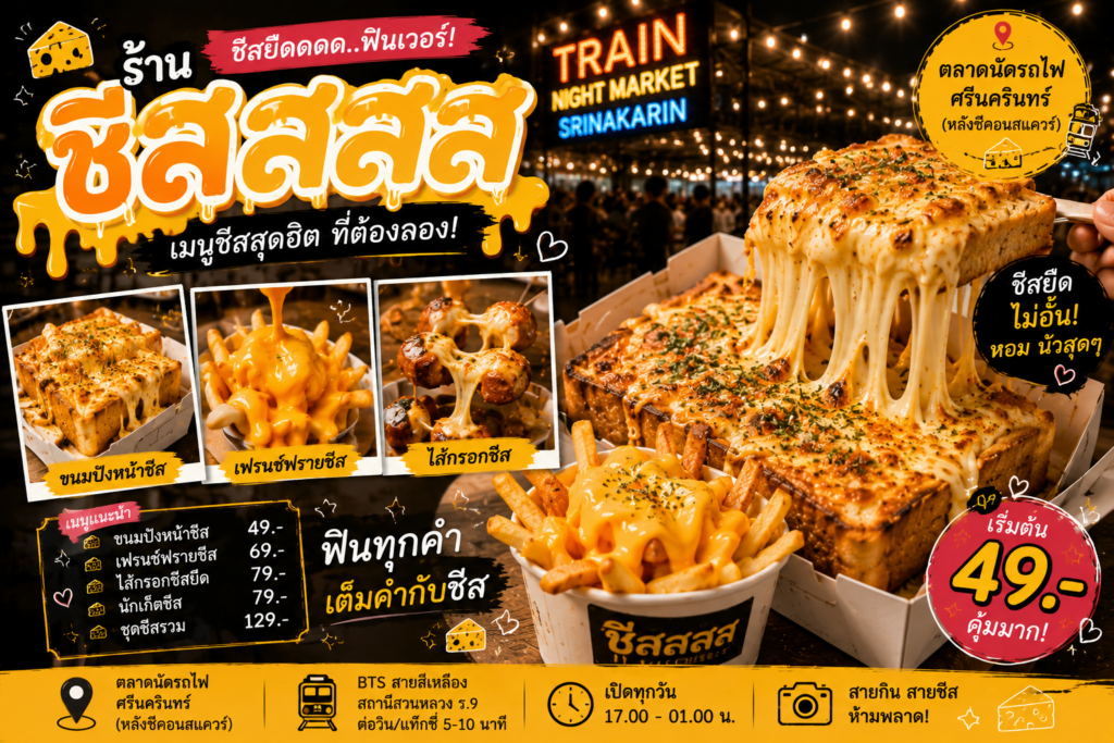 ร้านอาหารตลาดนัดรถไฟ ศรีนครินทร์