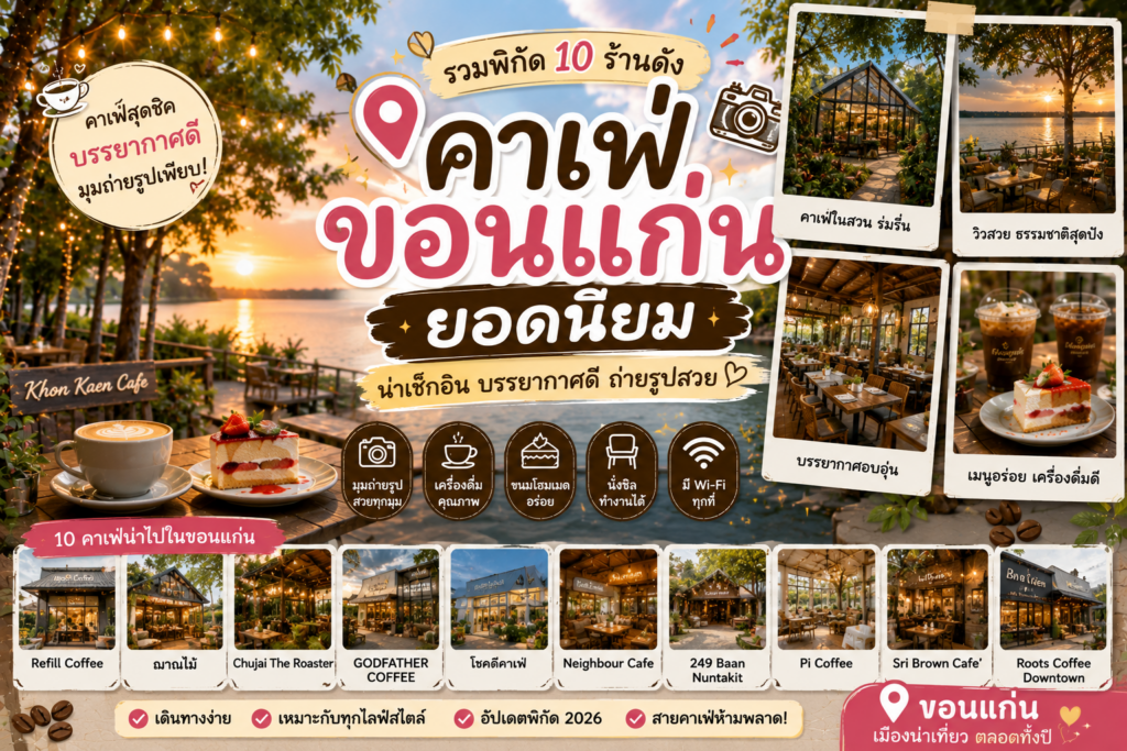 คาเฟ่ขอนแก่นยอดนิยม