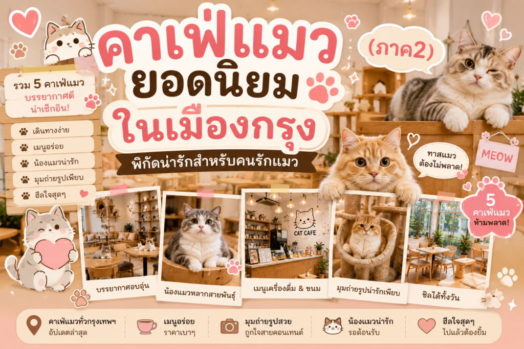 คาเฟ่แมวยอดนิยมในเมืองกรุง