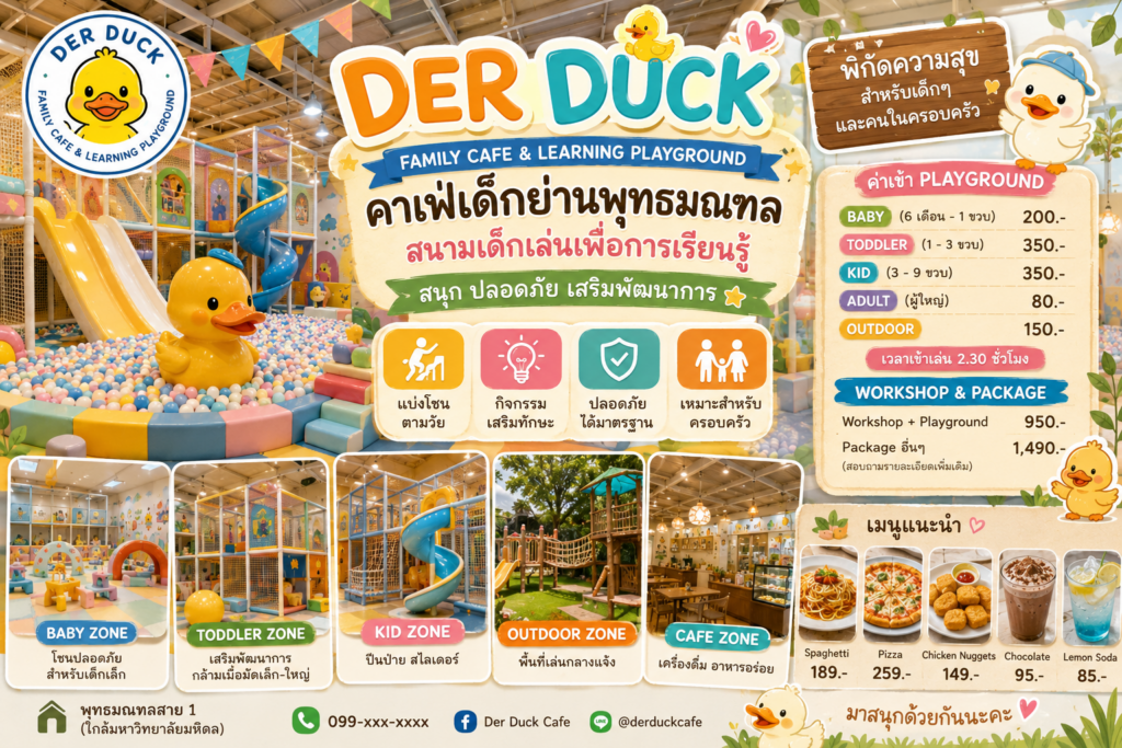 คาเฟ่เด็กย่านพุทธมณฑลยอดนิยม