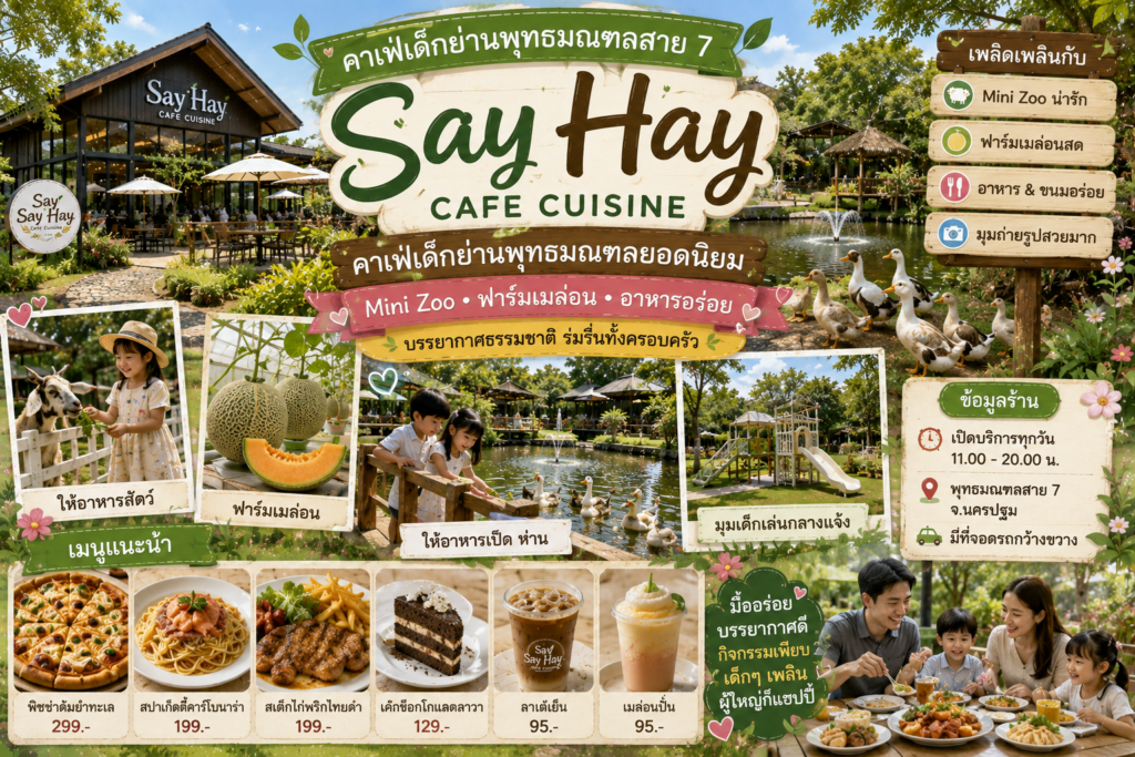 คาเฟ่เด็กย่านพุทธมณฑลยอดนิยม