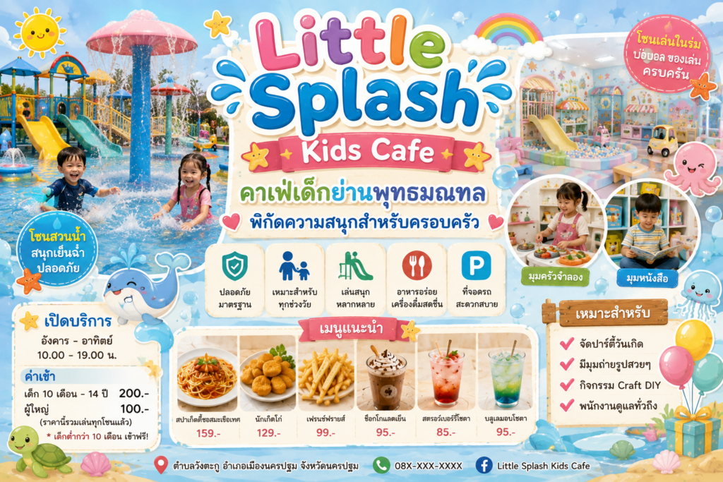 คาเฟ่เด็กย่านพุทธมณฑลยอดนิยม