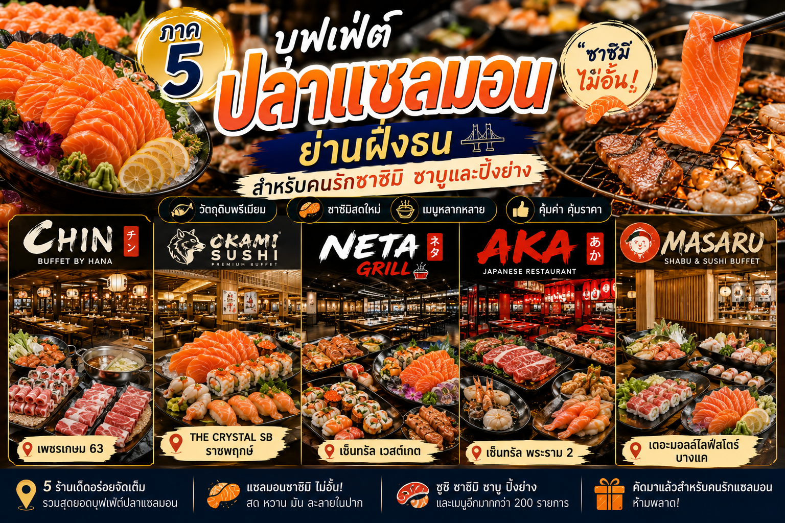 บุฟเฟ่ต์ปลาแซลมอน